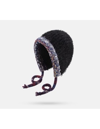 Fleece-Lined Warm Cold-Resistant Knitted Head-Covering Hat