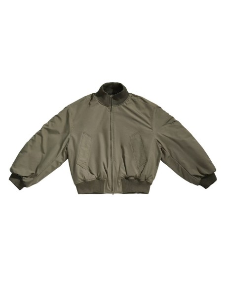 Windproof Oversized Solid-Color Flight Jacket
