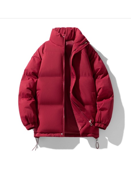 Oversized Padded Stand-Collar Puffer Jacket for Teen Boys – Trendy Style