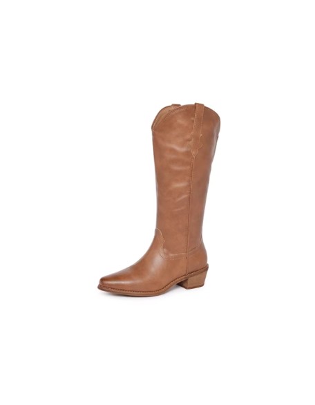 Platform Pointed-Toe Fleece-Lined Knee-High Boots