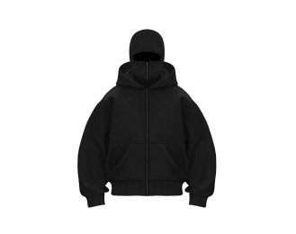 Uniquely Designed Double-Layer Hooded Zip-Up Sweatshirt Jacket