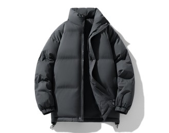 Oversized Padded Stand-Collar Puffer Jacket for Teen Boys – Trendy Style